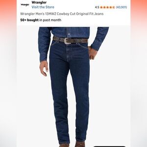 Wrangler Men's Dark Blue Cowboy Cut